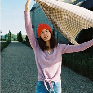 Anthropologie | Moth Lilac Tie Front Sweater | Size Medium